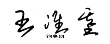 朱錫榮王準基草書個性簽名怎么寫