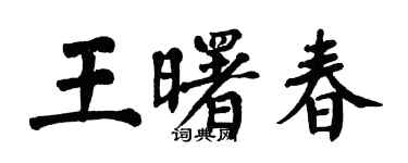 翁闓運王曙春楷書個性簽名怎么寫