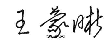 駱恆光王蒙晰草書個性簽名怎么寫