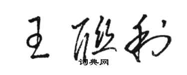 駱恆光王聯利草書個性簽名怎么寫