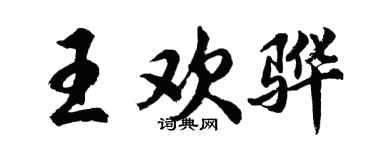 胡問遂王歡驊行書個性簽名怎么寫