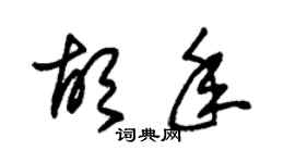 朱錫榮胡年草書個性簽名怎么寫