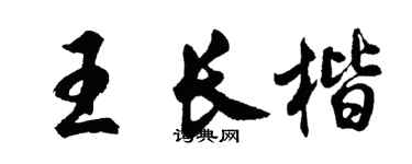 胡問遂王長楷行書個性簽名怎么寫