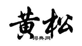 胡問遂黃松行書個性簽名怎么寫