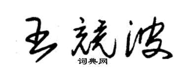 朱錫榮王競波草書個性簽名怎么寫