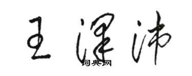 駱恆光王澤沛草書個性簽名怎么寫