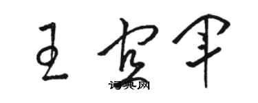 駱恆光王宜軍草書個性簽名怎么寫