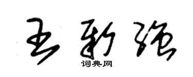 朱錫榮王新強草書個性簽名怎么寫