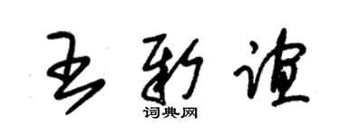 朱錫榮王新誼草書個性簽名怎么寫