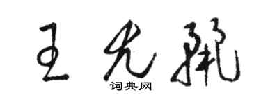 駱恆光王尤麗草書個性簽名怎么寫