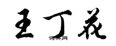 胡問遂王丁花行書個性簽名怎么寫