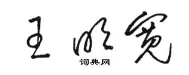 駱恆光王明寬草書個性簽名怎么寫