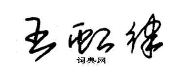 朱錫榮王虹律草書個性簽名怎么寫