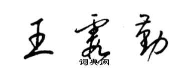 梁錦英王霞勤草書個性簽名怎么寫