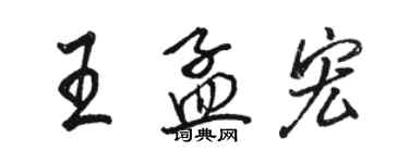 駱恆光王孟宏行書個性簽名怎么寫