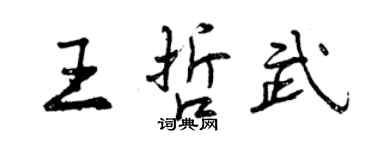 曾慶福王哲武行書個性簽名怎么寫