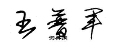 朱錫榮王普軍草書個性簽名怎么寫