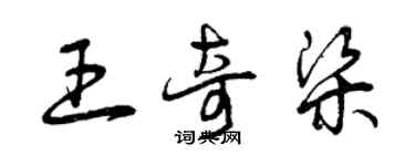 曾慶福王奇梁草書個性簽名怎么寫