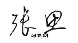 駱恆光張思草書個性簽名怎么寫