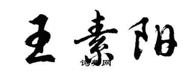 胡問遂王素陽行書個性簽名怎么寫