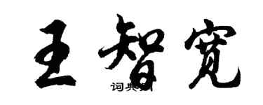 胡問遂王智寬行書個性簽名怎么寫