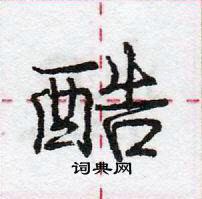 龐中華寫的硬筆行書酷