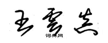 朱錫榮王雲真草書個性簽名怎么寫