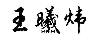胡問遂王曦煒行書個性簽名怎么寫