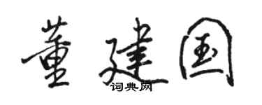 駱恆光董建國行書個性簽名怎么寫