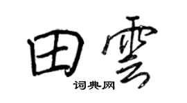 王正良田雲行書個性簽名怎么寫