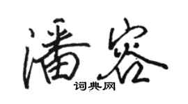 駱恆光潘容行書個性簽名怎么寫