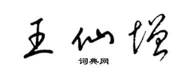 梁錦英王仙增草書個性簽名怎么寫