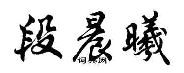 胡問遂段晨曦行書個性簽名怎么寫