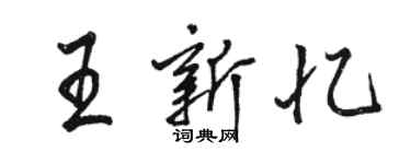 駱恆光王新憶行書個性簽名怎么寫