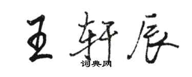 駱恆光王軒辰行書個性簽名怎么寫