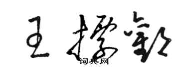 駱恆光王標歡草書個性簽名怎么寫