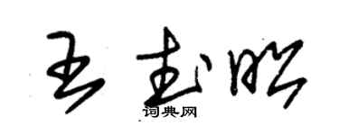朱錫榮王武昭草書個性簽名怎么寫