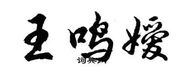 胡問遂王鳴嬡行書個性簽名怎么寫