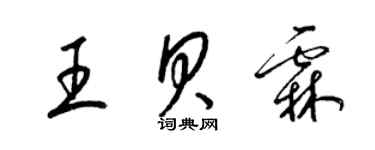 梁錦英王貝霖草書個性簽名怎么寫