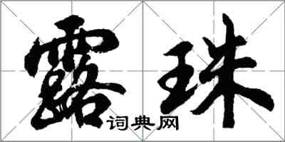 胡問遂露珠行書怎么寫