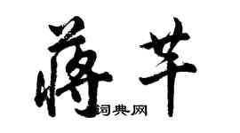 胡問遂蔣芊行書個性簽名怎么寫