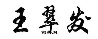 胡問遂王翠發行書個性簽名怎么寫