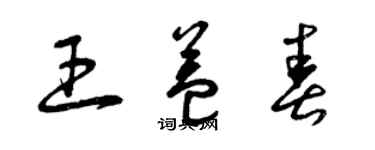 曾慶福王益春草書個性簽名怎么寫