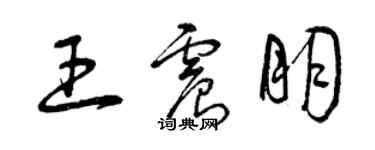 曾慶福王震朋草書個性簽名怎么寫