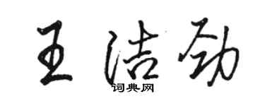 駱恆光王潔勁行書個性簽名怎么寫