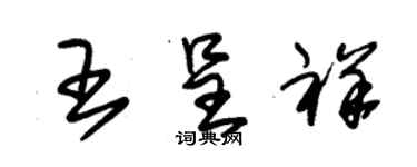 朱錫榮王呈祥草書個性簽名怎么寫