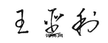 駱恆光王聖利草書個性簽名怎么寫