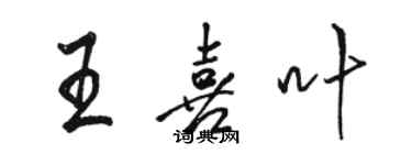 駱恆光王喜葉行書個性簽名怎么寫