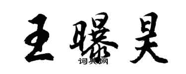 胡問遂王曝昊行書個性簽名怎么寫