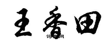 胡問遂王香田行書個性簽名怎么寫